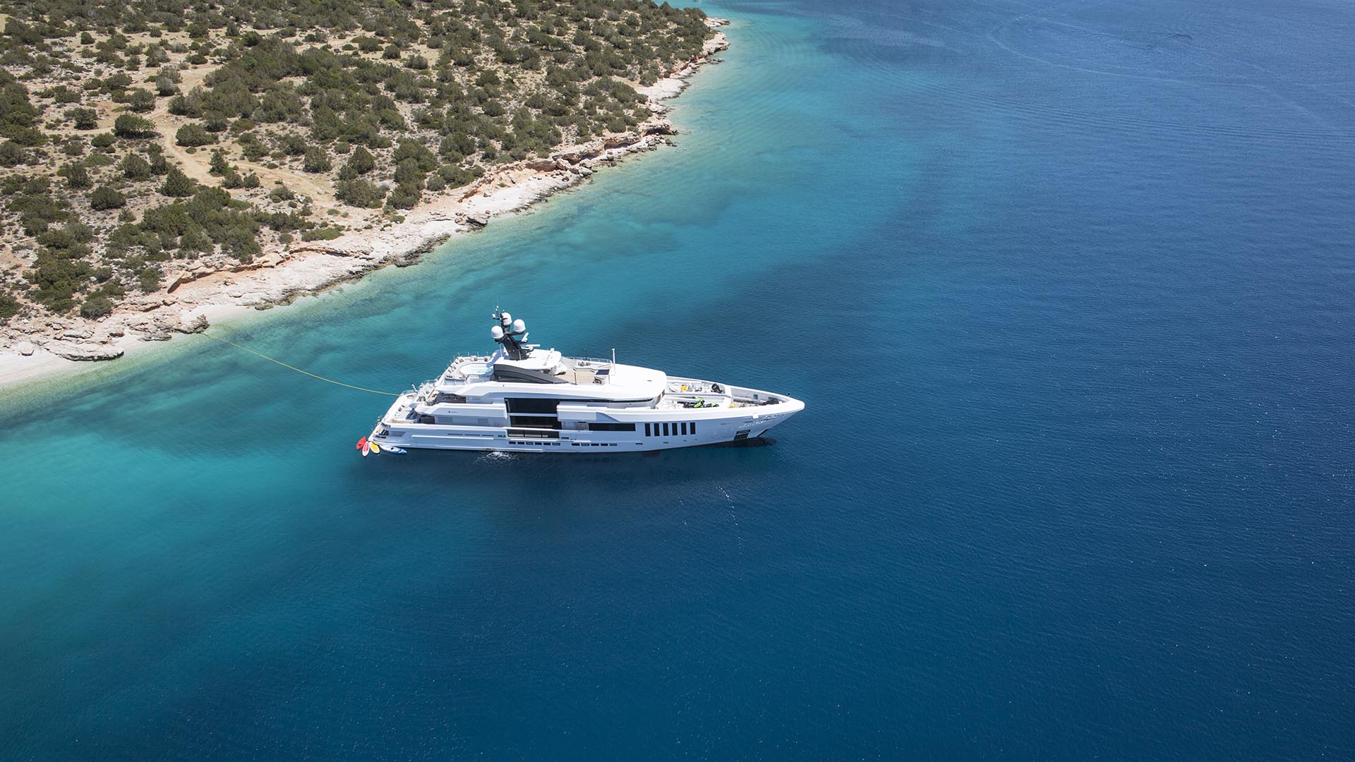 Motor Yacht OURANOS moored aft to by Admiral Yachts.jpg