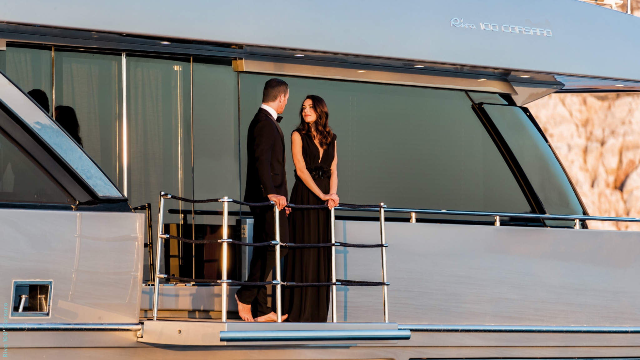 Riva 100 Crosaro yacht - couple on board - lifestyle @ RIVA.jpg