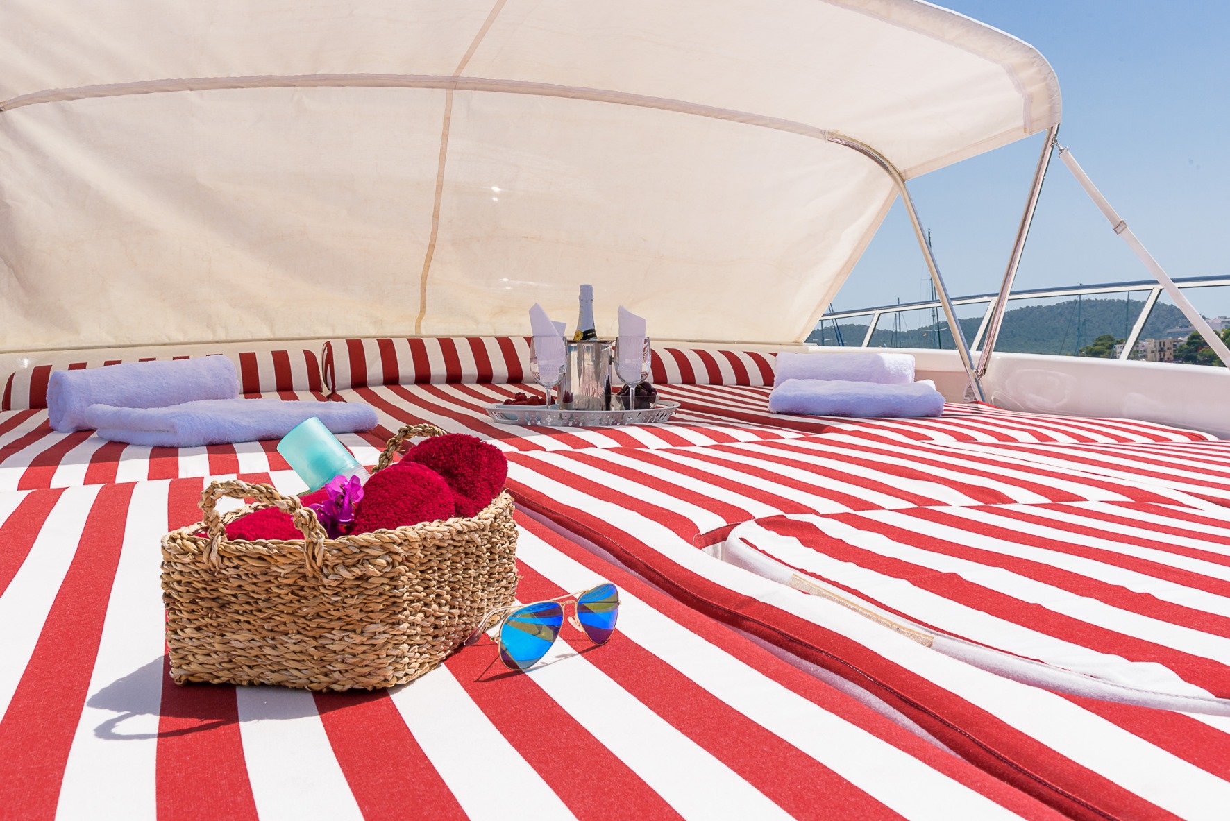 Sunpads on the foredeck.jpg