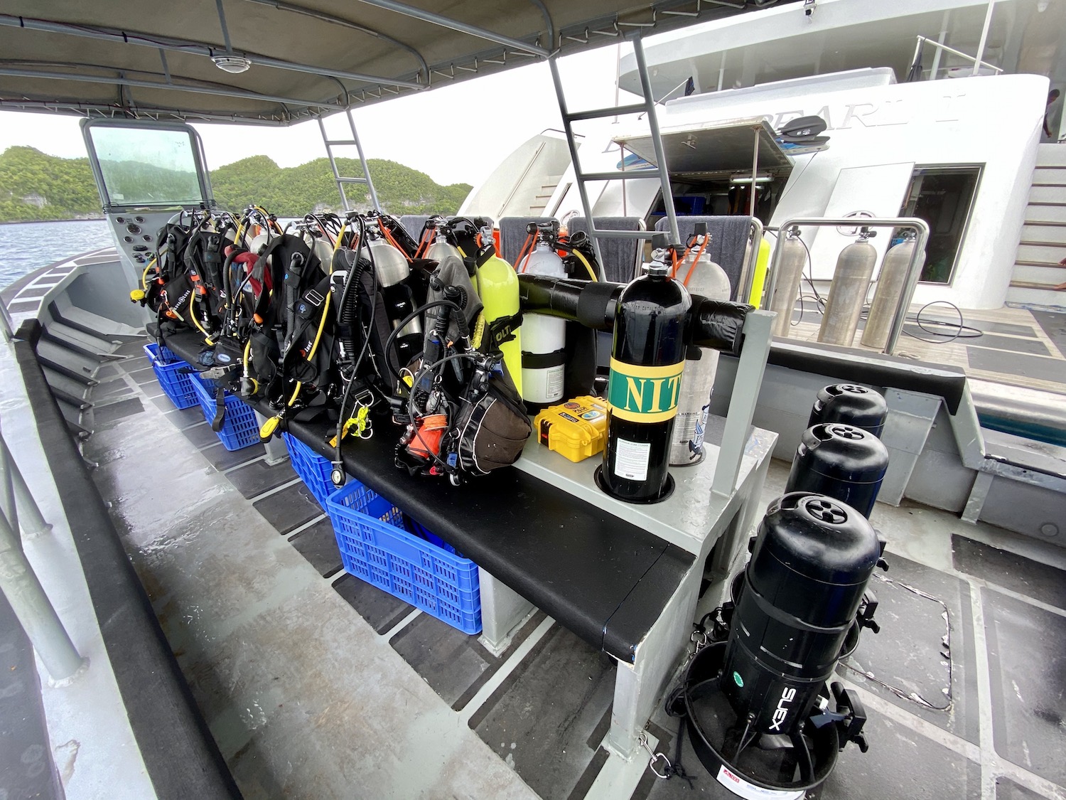diving equipment on Black Pearl yacht.jpg
