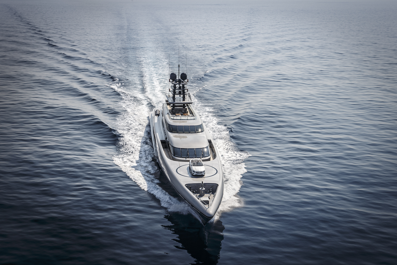 mega yacht with Mercedes S-Class Convertible.jpg