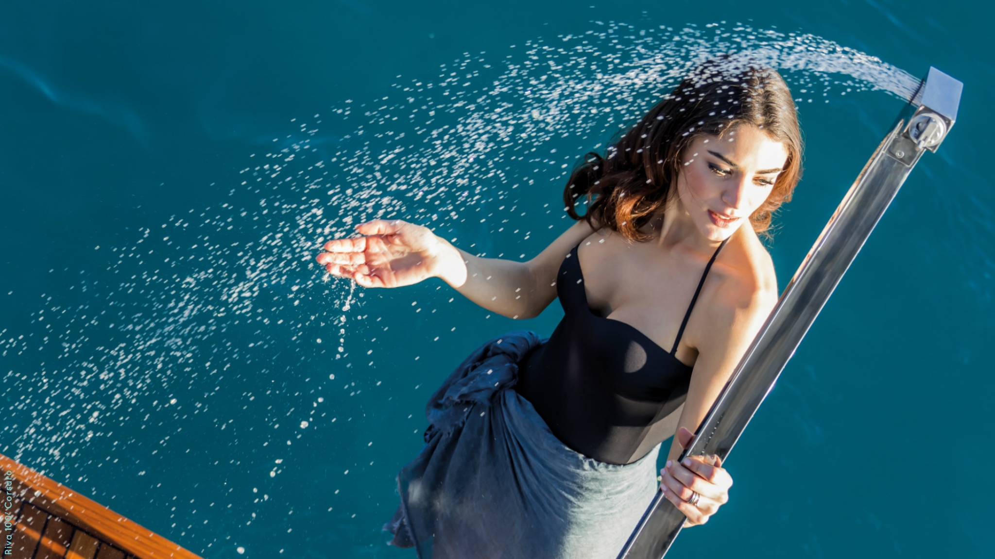 woman shower on a yacht - Photo © Riva.jpg