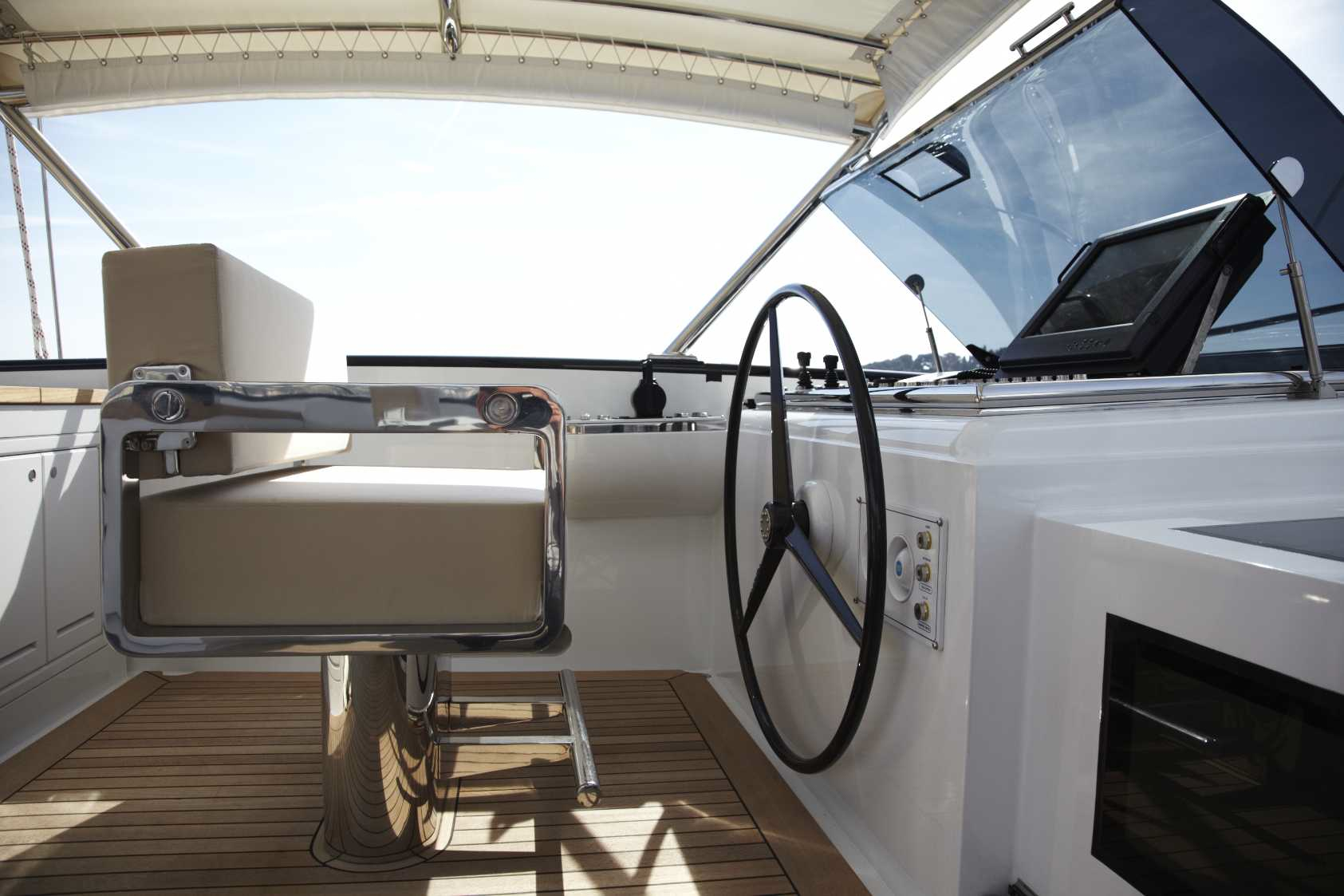 Yacht PANTHALASSA by Perini Navi - Dusk  - Flybridge Helm.jpg