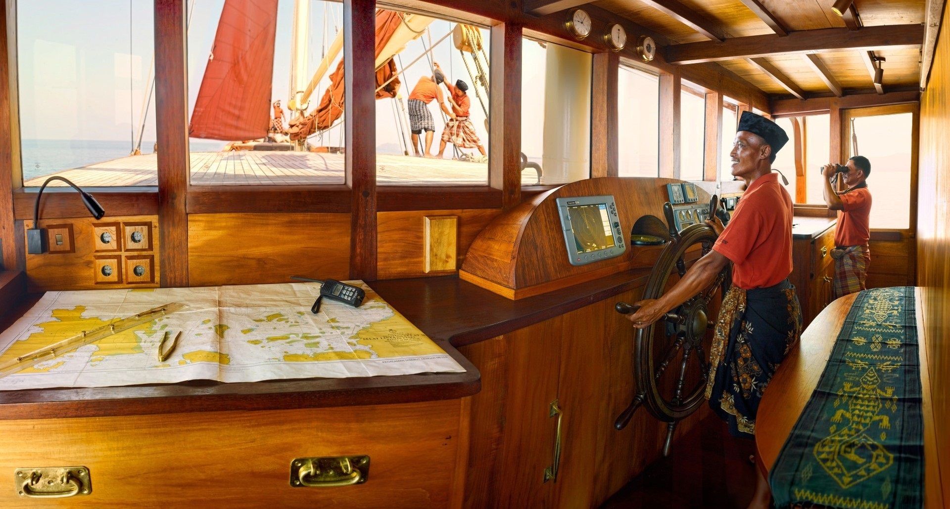 Crew at the helm of SI DATU BUA.jpg