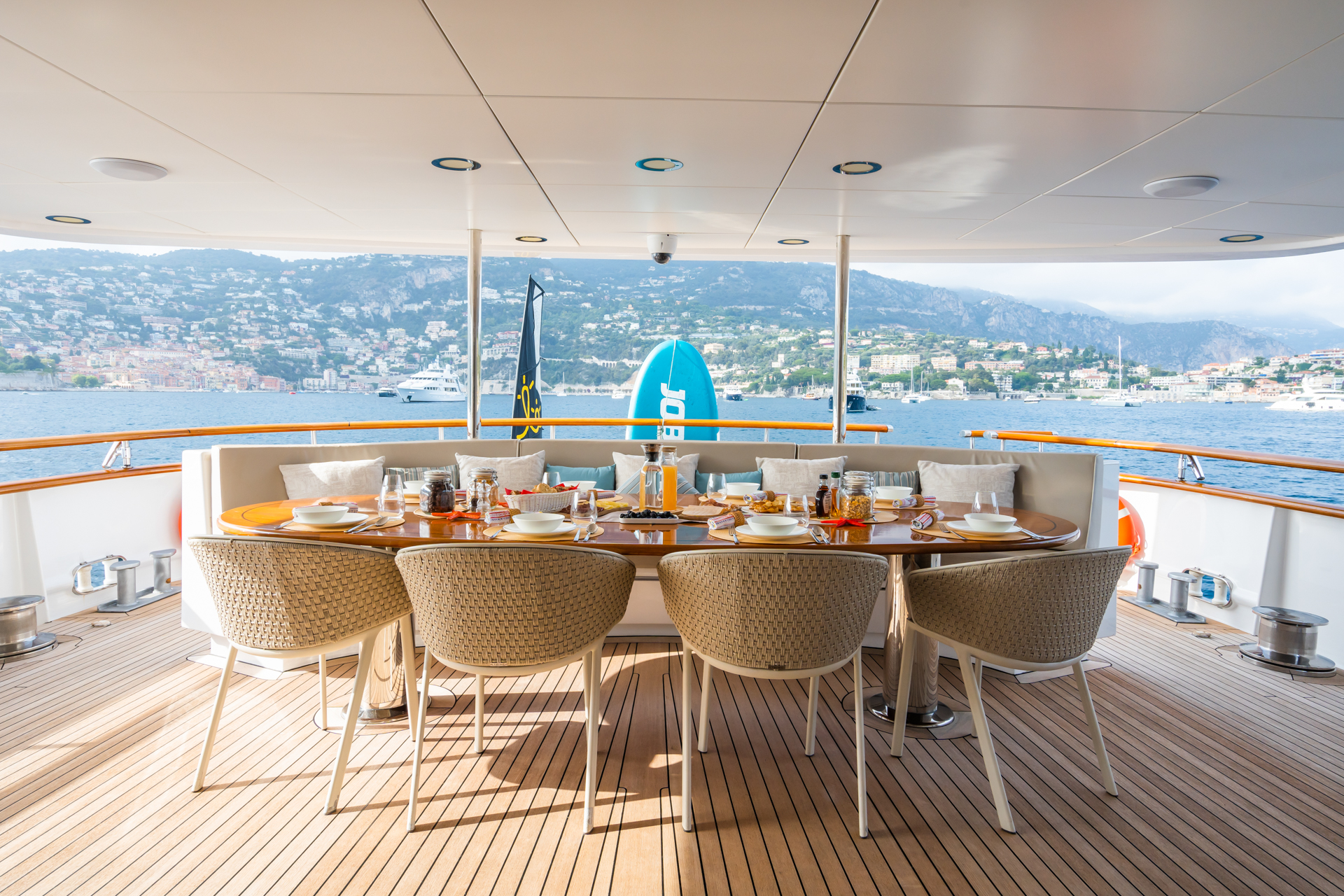 breakfast set up on main deck .jpg