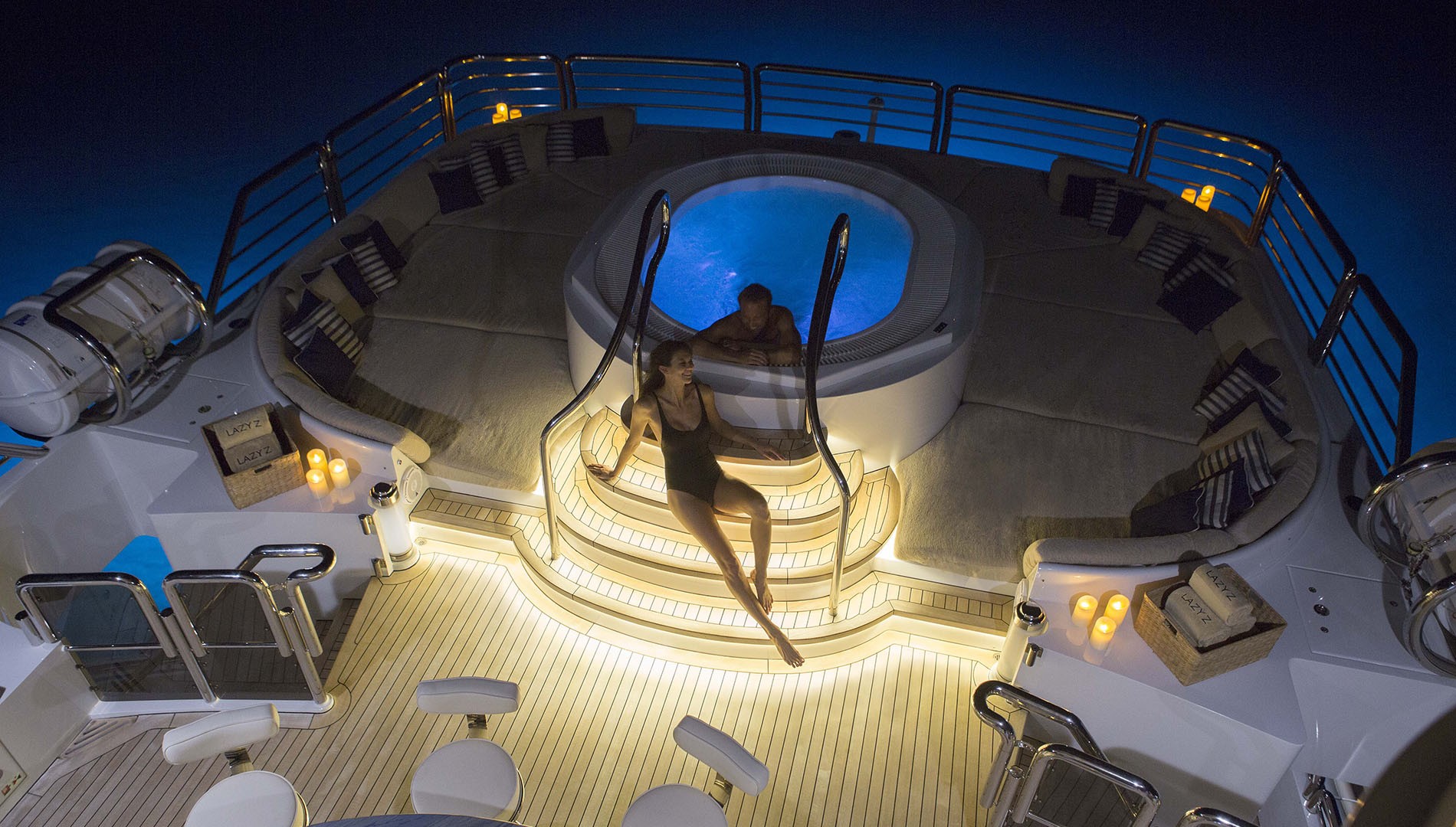 Romantic evening aboard Lazy Z.jpg