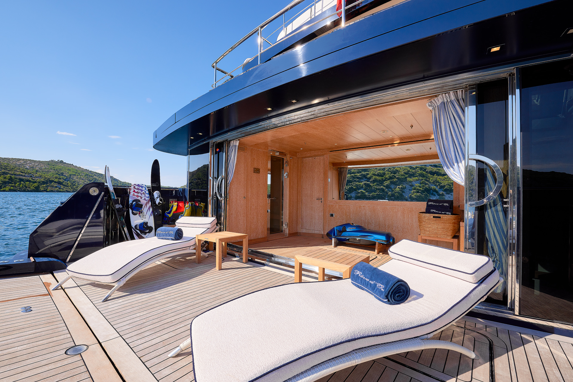 Yacht REVE D'OR by Sanlorenzo  - Aft wellness and water toy room.jpg