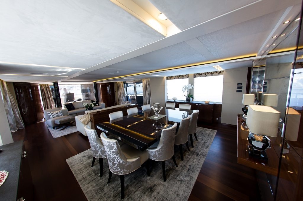 Dining area in the saloon Photo Princess Yachts.jpg