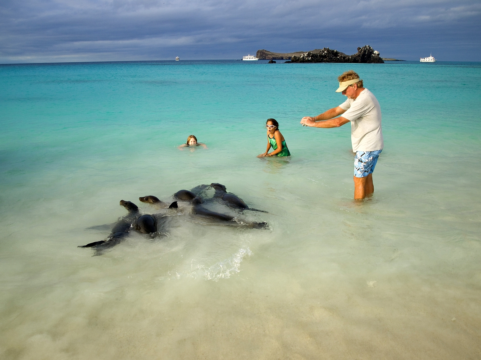 Galapagos-Sea-Star-Journey-Guests-children-getting-close-to-playful-seals.jpg