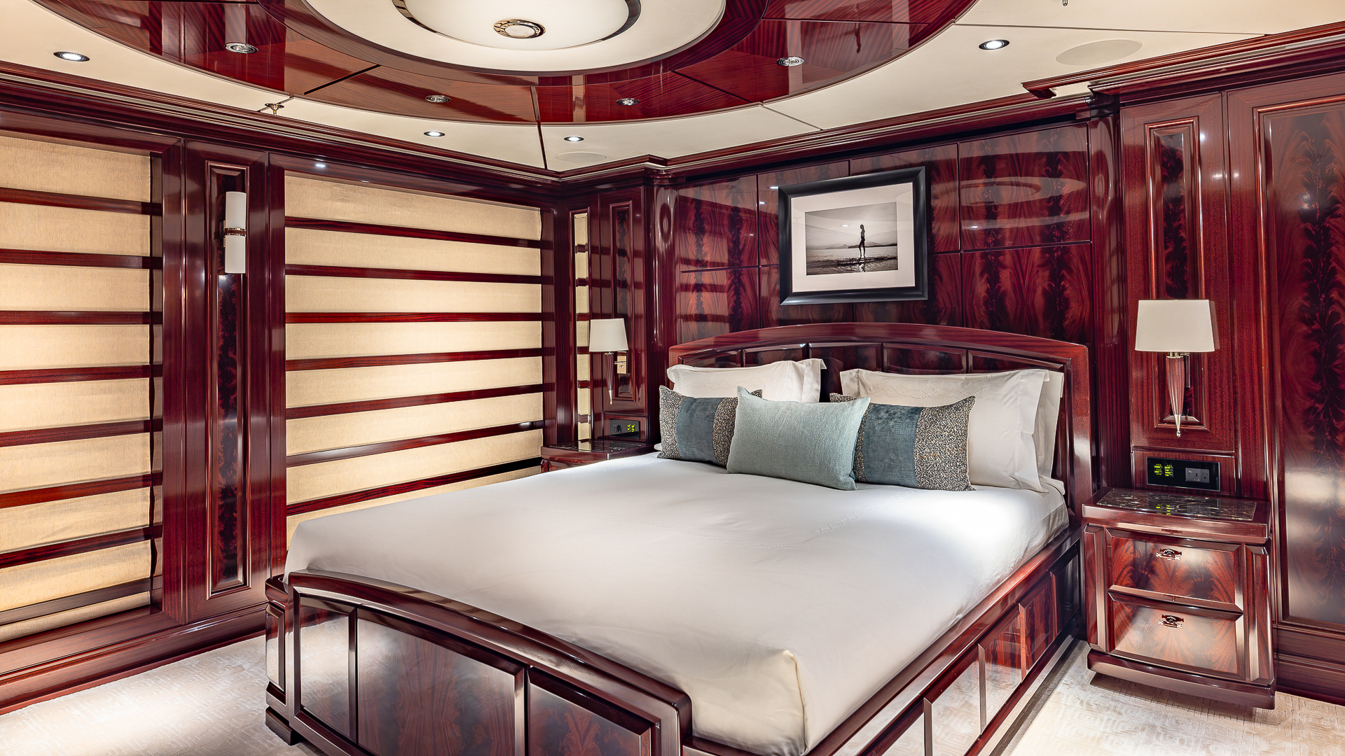 Rock It King VIP Guest suite Port Aft blinds closed credit Yachting Image.jpg
