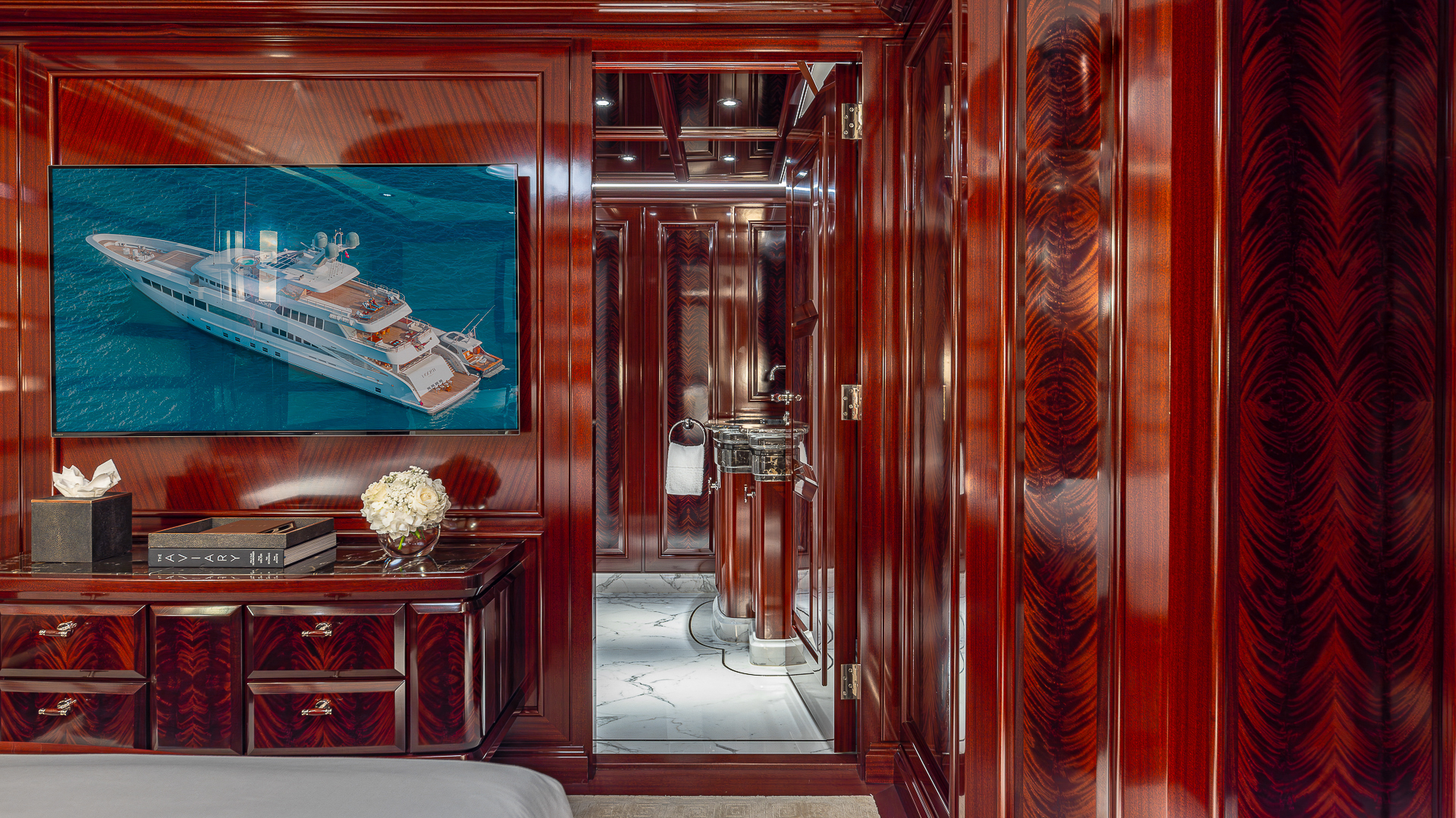 Rock It Queen Guest Suite - walk through to ensuite credit Yachting Image.jpg
