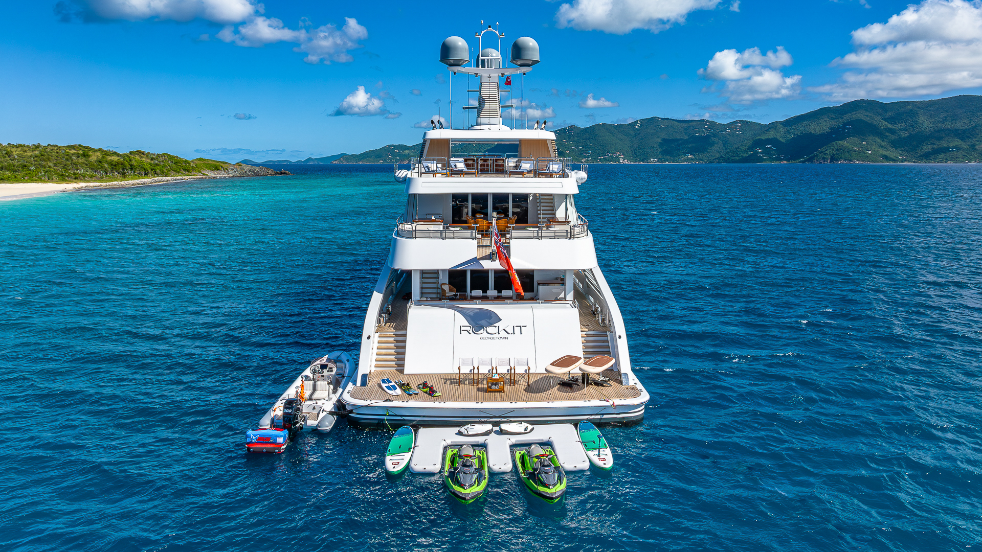 Rock It aft view of the stern with toys credit Yachting Image.jpg