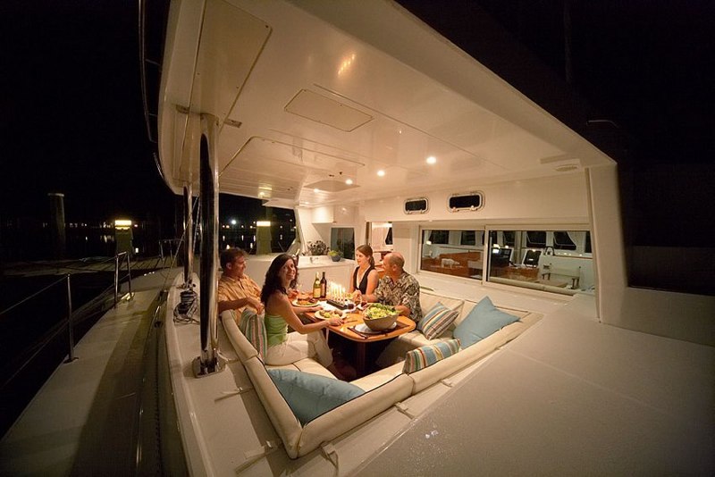 Catamaran WHISPERS -  Aft Deck at Night.jpg