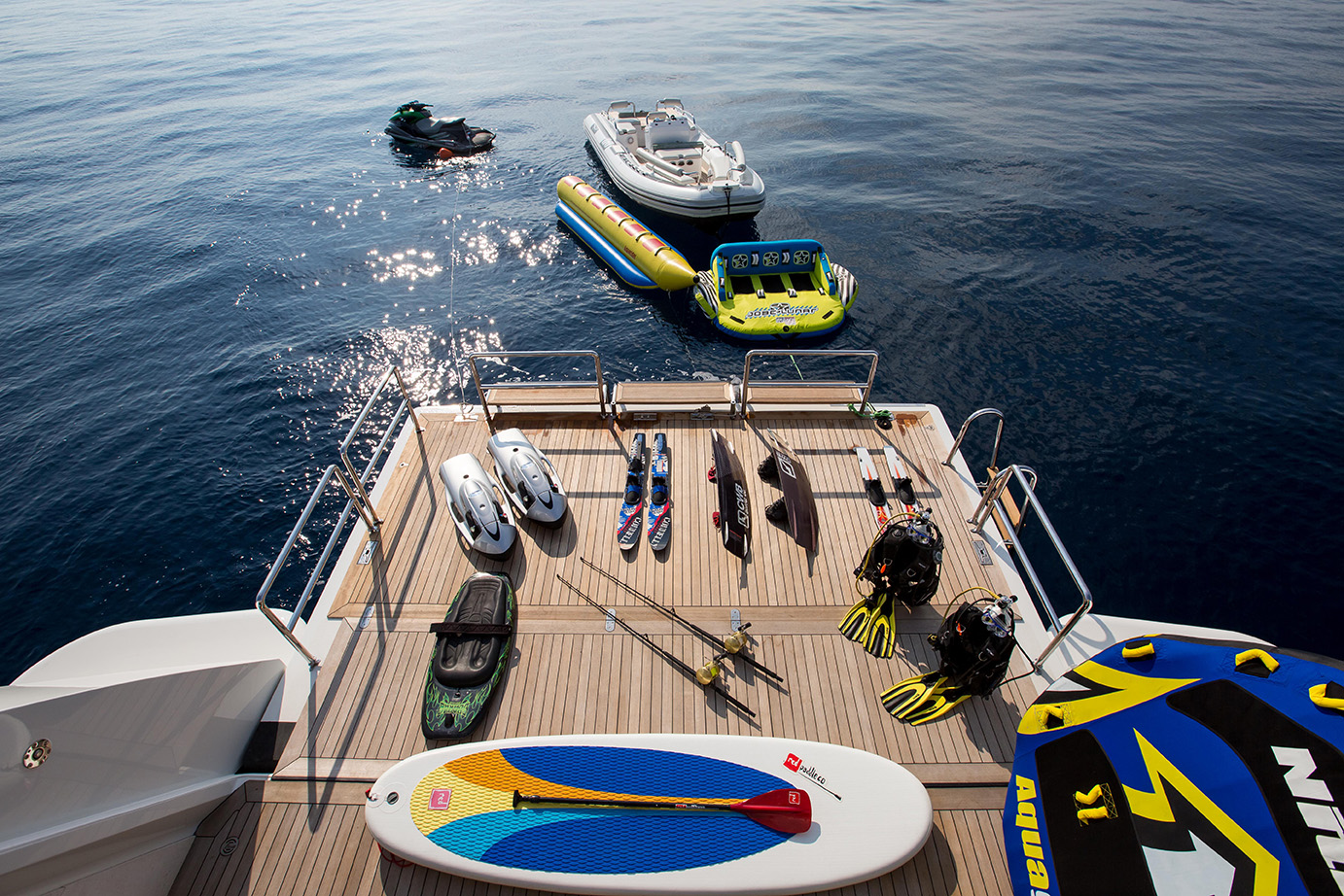 MY SILVER ANGEL - Water toys on swim platform.jpg