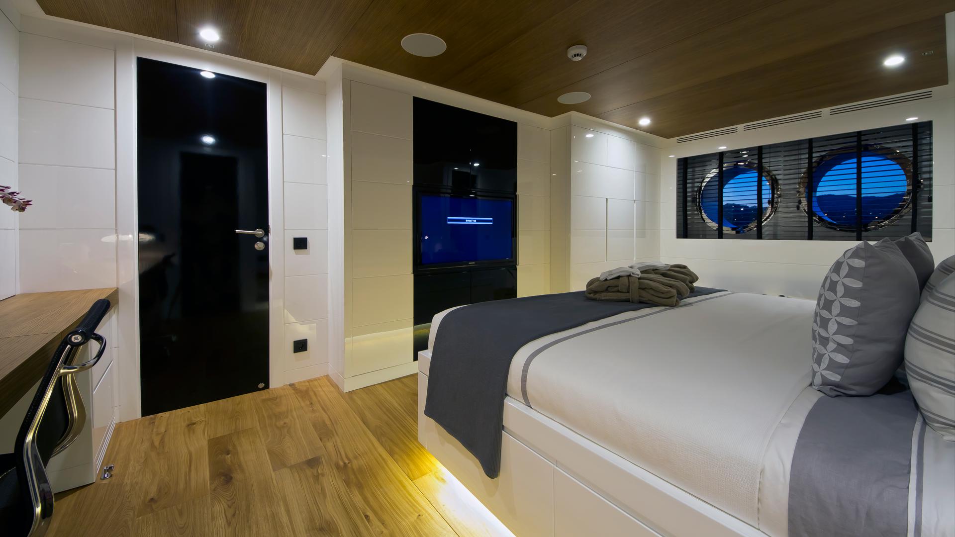 Motor Yacht Preference - cabin. Photo credit Tansu Yachts.jpg