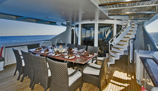 Motor Yacht Triumphant Lady - Upper deck dining.jpg