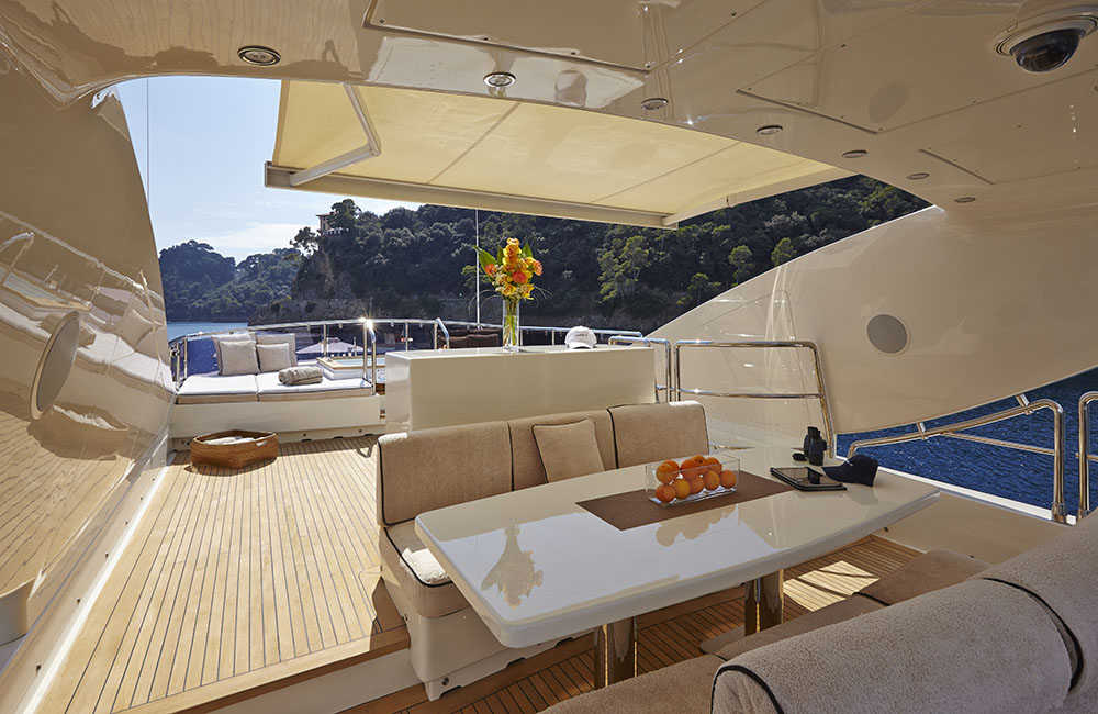 Motor yacht ANTELOPE III - Sundeck Dining and Sunpads.jpg