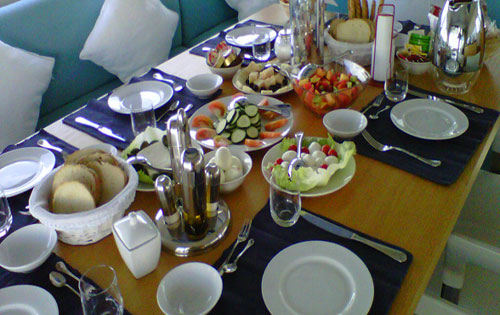 Motor yacht K BLU -  Dining Detail.jpg