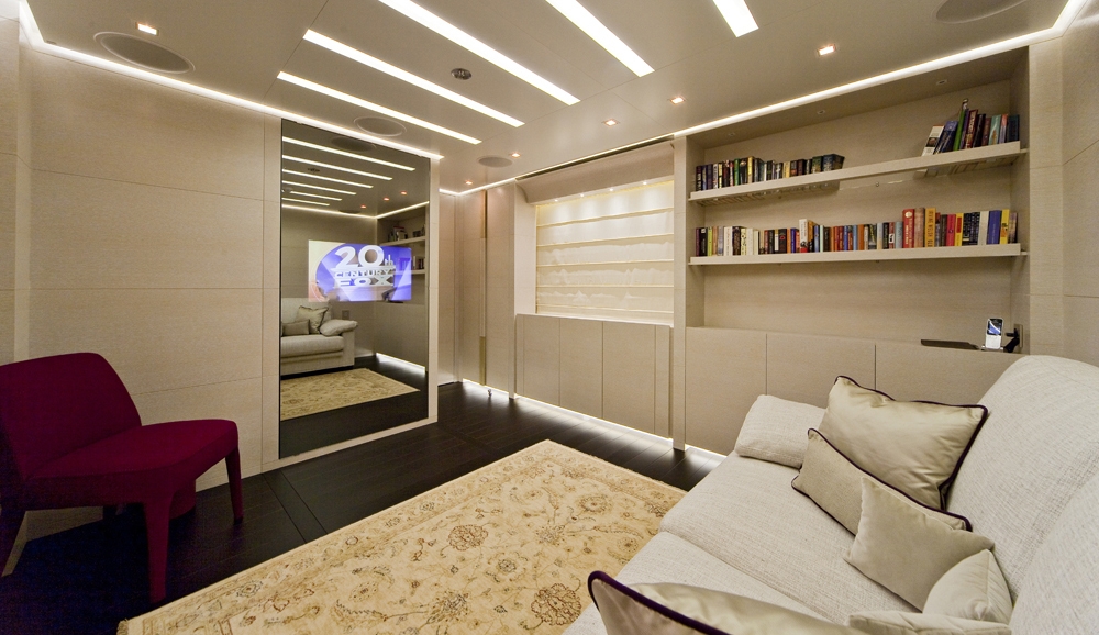 Private saloon with library and tv aboard BARAKA.jpg
