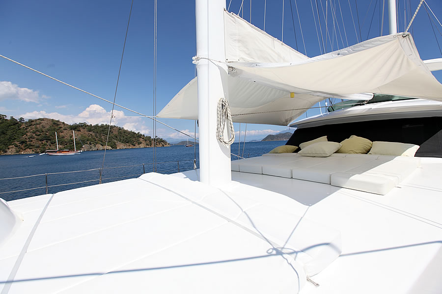Sail Yacht ANGELO II -  Foredeck Sunpads and Bimini.jpg