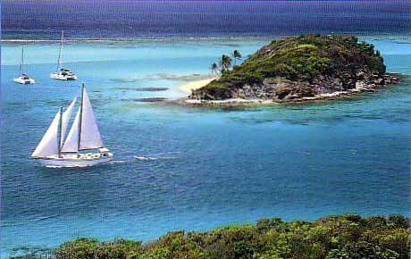 Sail Yacht JAMBALAYA -  Sailing into Tobago-Cay.jpg