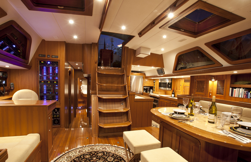Sailing yacht Archangel -  Salon looking Aft.jpg