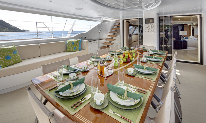 Sailing yacht MONDANGO 3 - Cockpit Breakfast Image by Chris Lewis.jpg