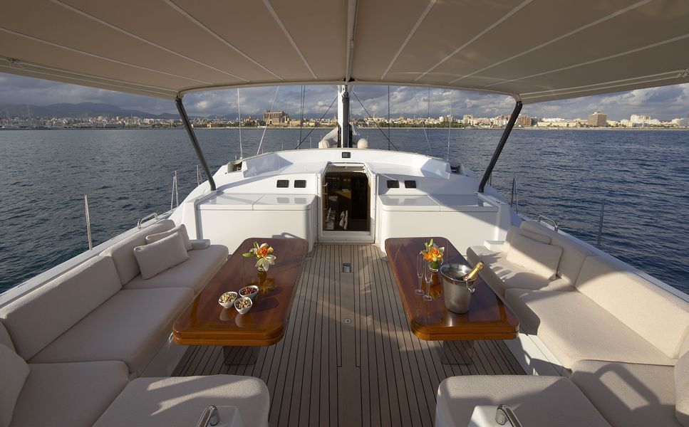 Sailing yacht Nephele -  Deck Seating and bimini during the day.jpg