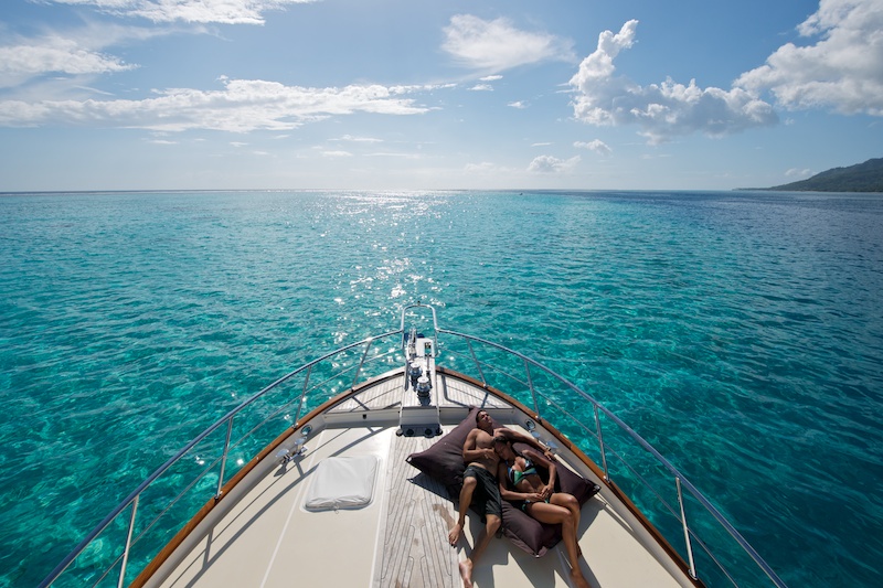 Yacht MISS KULANI -  Relaxing on the Bow at anchor.jpg