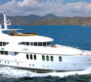 A seven day yacht charter aboard 157ft Trinity motor yacht COCKTAILS for Boys & Girls Club Rendezvous Live Auction