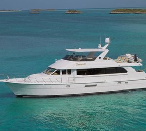 Beautiful Hatteras Motor Yacht MS CHIPS underway in Fort Lauderdale, Florida