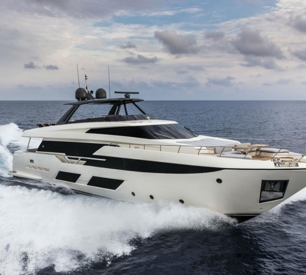 Lovely Ferretti 94 Motor Yacht PARADISE underway