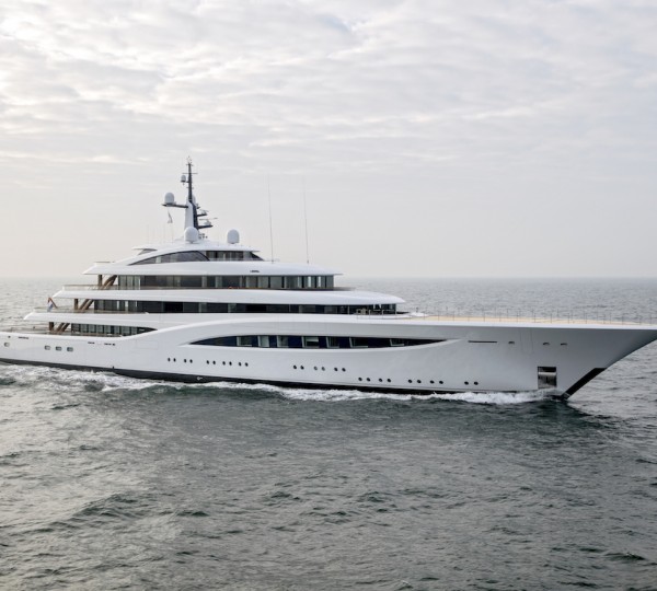 Awe-inspiring 46m Feadship Super Yacht LADY MAY in Miami at sunrise