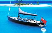 Sailing yacht anchored