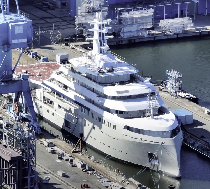 107m Mega Yacht SHACKLETON Under Build At Lurssen In Germany - Photo © DrDuu