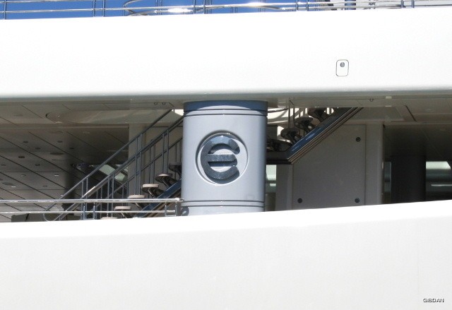 Yacht Close Up On Board Yacht ECLIPSE
