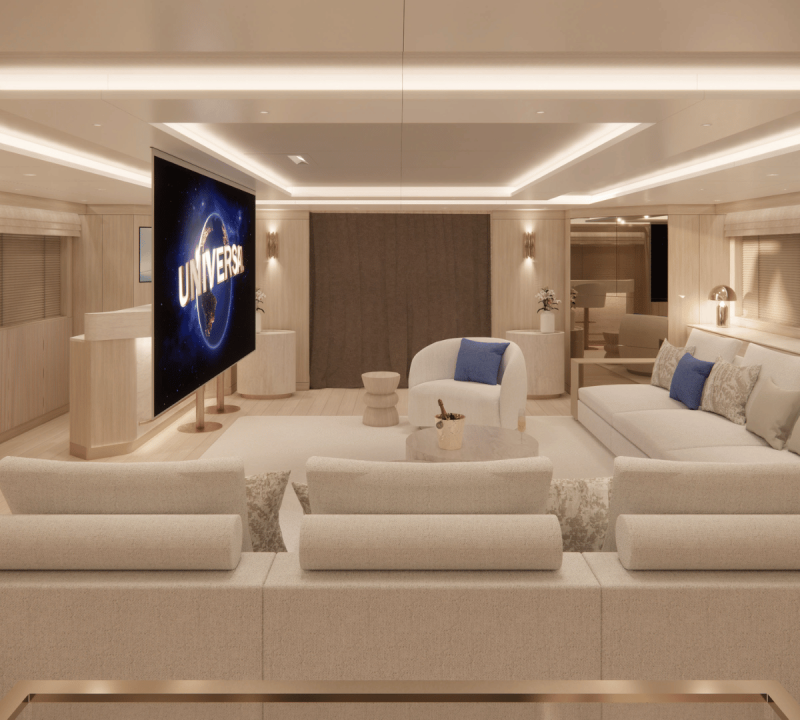 Interior Salon Cinema Set Up