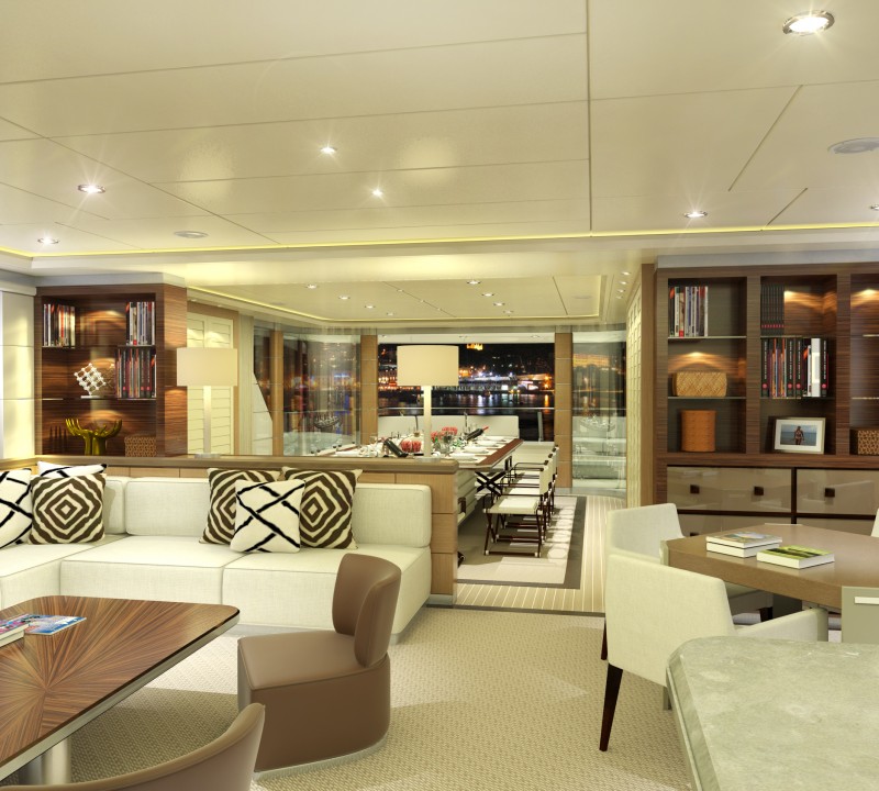 33m catamaran yacht Quaranta Salon