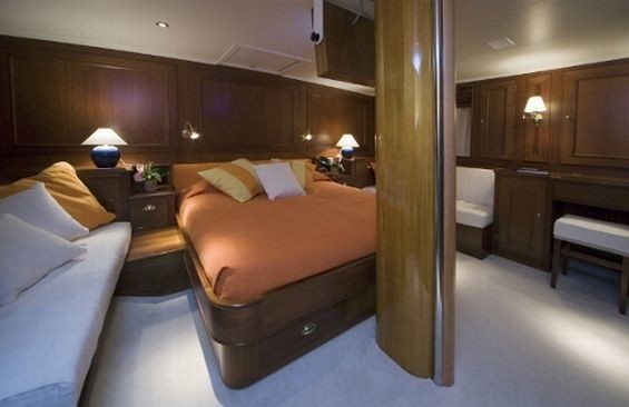 Main Master Cabin On Board Yacht TIZIANA