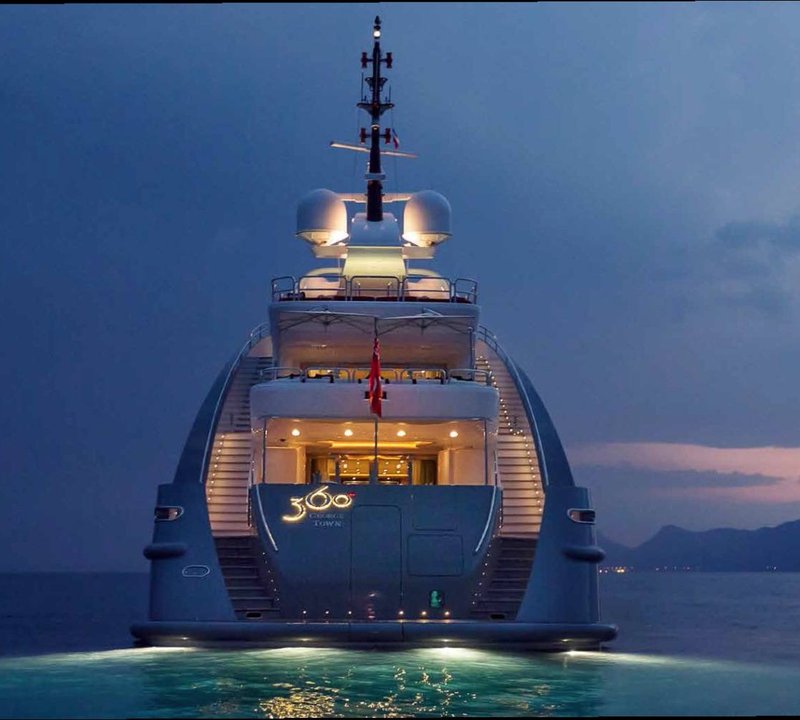 360 Yacht At Sunset