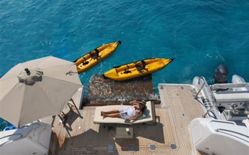 Above: Yacht LEGENDARY's Swimming Deck Captured