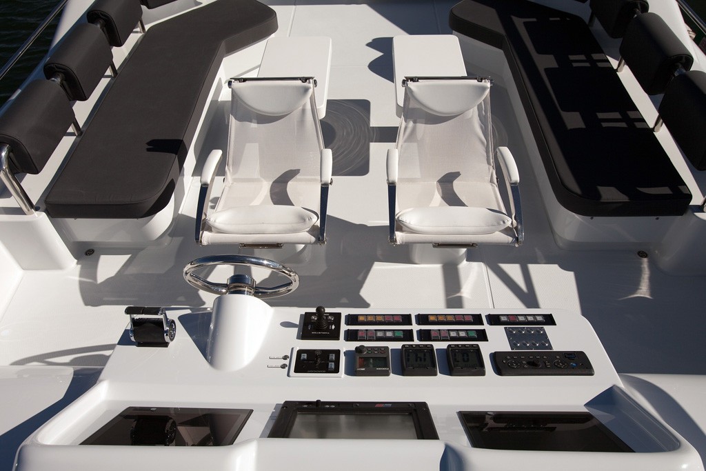 Fly-bridge Sitting On Board Yacht QUANTUM