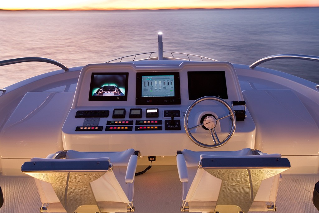 Fly-bridge Aboard Yacht QUANTUM