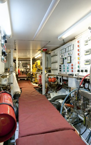 Engine Area On Board Yacht SHAMROCK V