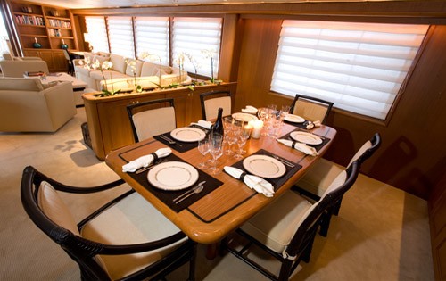 Eating/dining Saloon Aboard Yacht SILENT WORLD II
