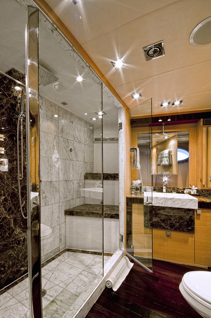 Showering Area On Yacht VANQUISH