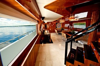 Window View: Yacht ZENITH's Saloon Pictured