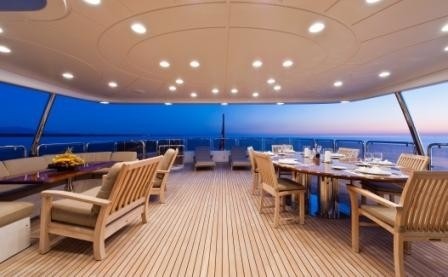 Sunset Dusk On Yacht AFRICAN QUEEN