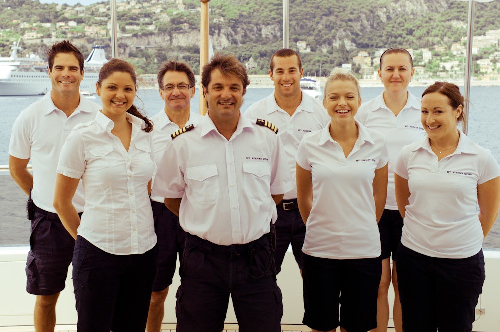 Crewmember's Aboard Yacht AFRICAN QUEEN