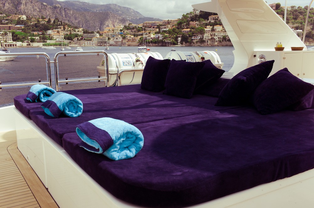 Sunbeds Aboard Yacht AFRICAN QUEEN